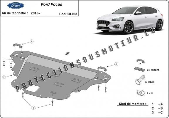 Cache sous moteur et de la boîte de vitesse Ford Focus 4