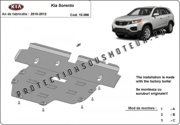 Cache sous moteur et de la boîte de vitesse Kia Sorento