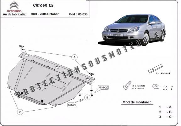 Cache sous moteur et de la boîte de vitesse Citroen C5