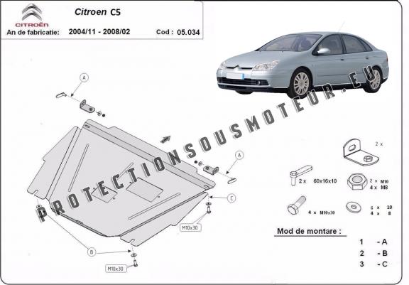 Cache sous moteur et de la boîte de vitesse Citroen C5