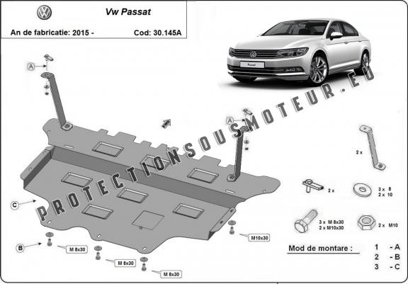 Cache sous moteur et de la boîte de vitesse VW Passat B8 - Boîte de vitesse automatique