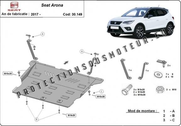 Cache sous moteur et de la boîte de vitesse Seat Arona