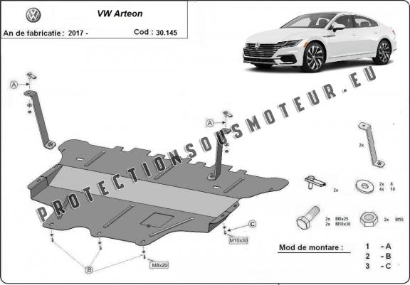 Cache sous moteur et de la boîte de vitesse VW Arteon - boîte de vitesses manuelle