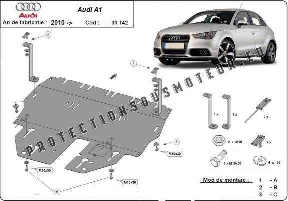 Cache sous moteur et de la boîte de vitesse Audi A1