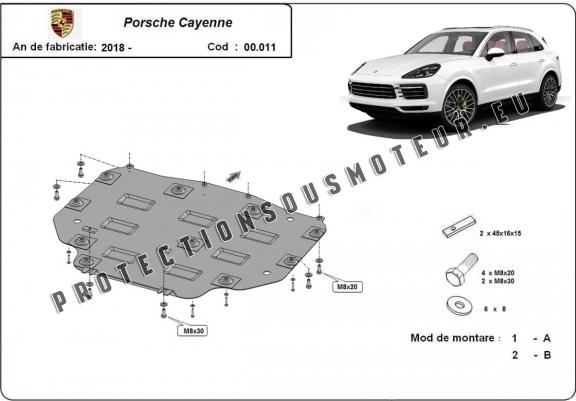 Cache de protection de la boîte de vitesse Porsche Cayenne