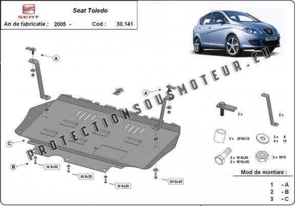 Cache sous moteur et de la boîte de vitesse Seat Toledo 3