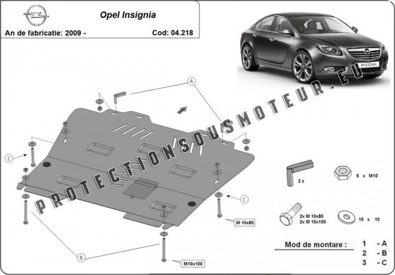 Cache sous moteur et de la boîte de vitesse Opel Insignia