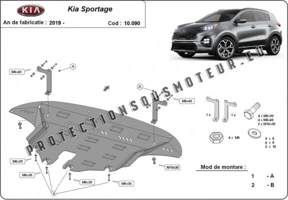 Cache sous moteur et de la boîte de vitesse Kia Sportage