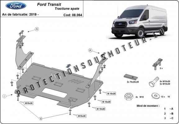 Cache sous moteur et de la boîte de vitesse Ford Transit - Propulsion