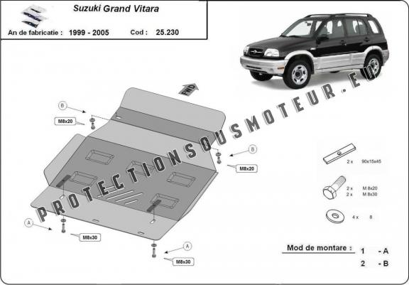 Cache sous moteur et de la radiateur Suzuki Grand Vitara