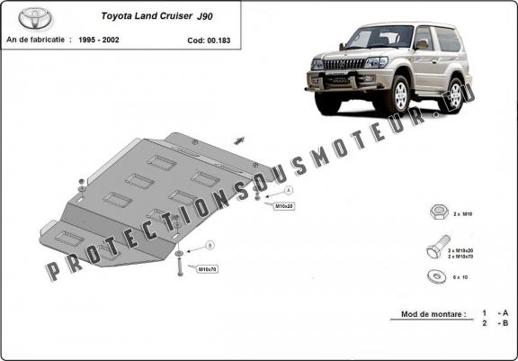 Cache de protection de la boîte de vitesse Toyota Land Cruiser J90 - uniquement pour le modèle 3 portes