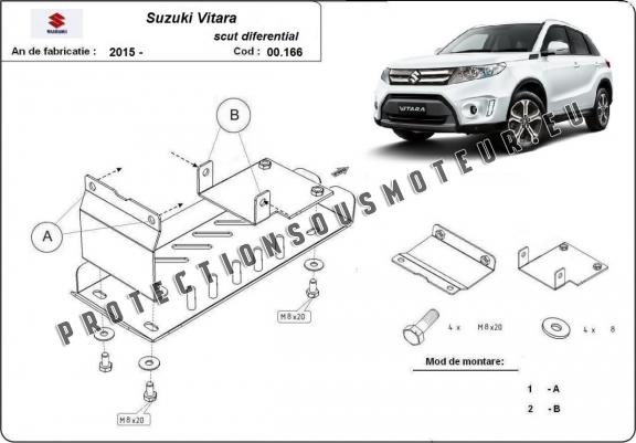 Cache de protection du différentiel Suzuki Vitara