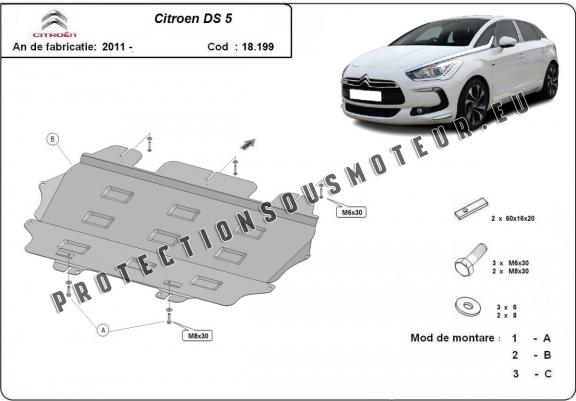 Cache sous moteur et de la boîte de vitesse Citroen DS5