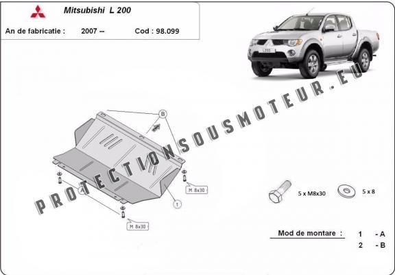 Cache sous radiateur Mitsubishi L 200