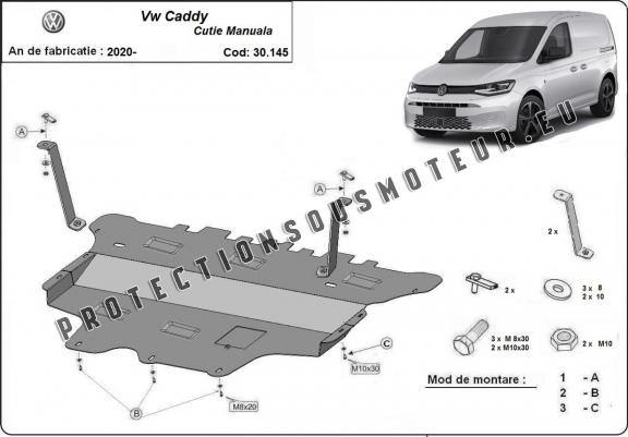 Cache sous moteur et de la boîte de vitesse VW Caddy