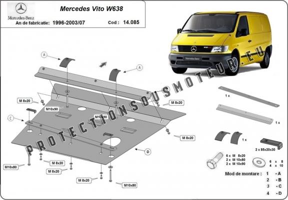 Cache sous moteur et de la boîte de vitesse Mercedes Vito