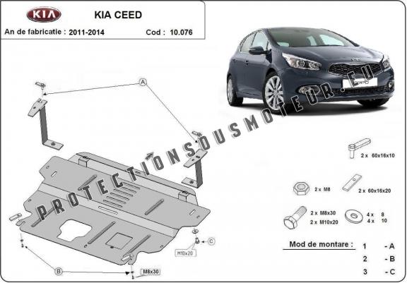 Cache sous moteur et de la boîte de vitesse Kia Ceed