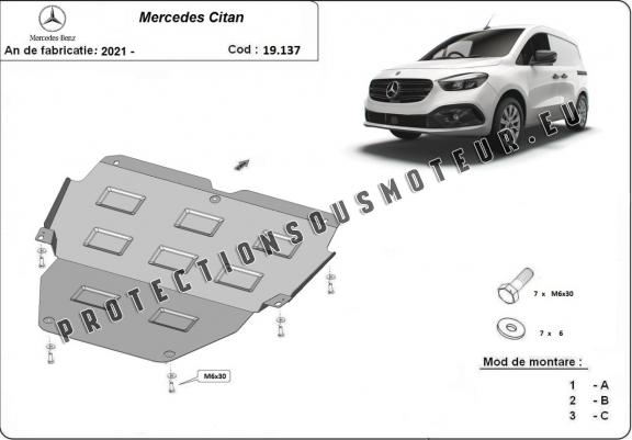 Cache sous moteur et de la boîte de vitesse Mercedes Citan