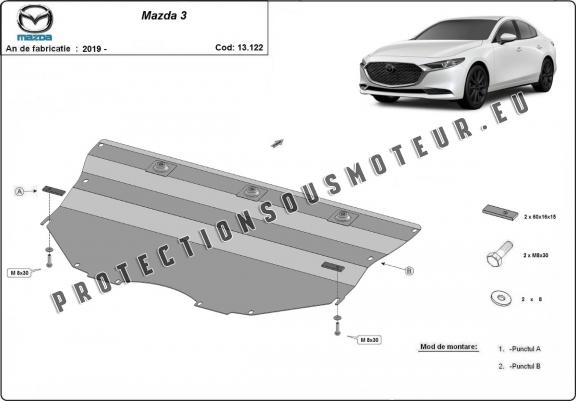 Cache sous moteur et de la boîte de vitesse Mazda 3