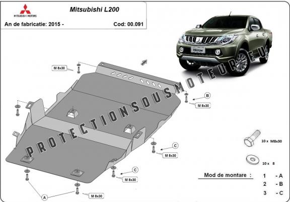 Cache de la boîte de vitesse et de la différentiel Mitsubishi L200