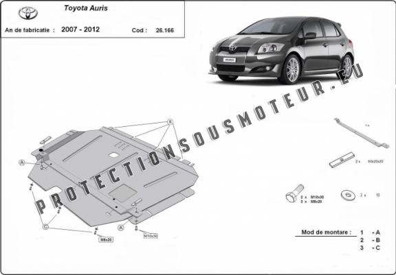 Cache sous moteur et de la boîte de vitesse Toyota Auris