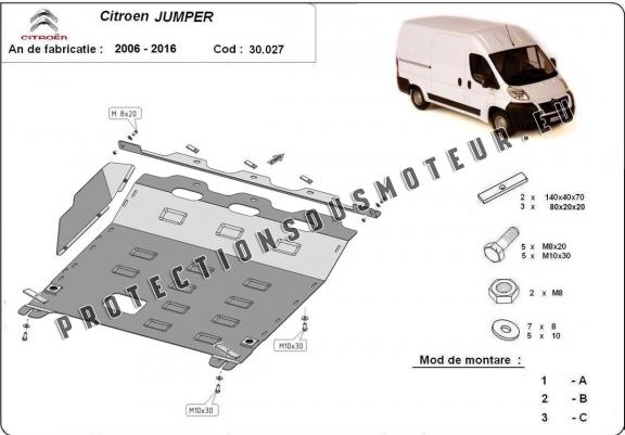 Cache sous moteur et de la boîte de vitesse Citroen Jumper