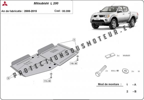 Cache de protection de la boîte de vitesse Mitsubishi L 200