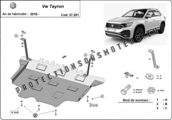 Cache sous moteur et de la boîte de vitesse VW Tayron