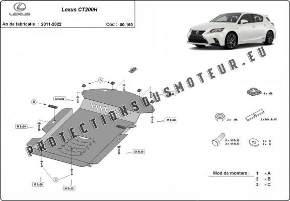 Protection convertisseur catalytique/cat lock Lexus CT200H