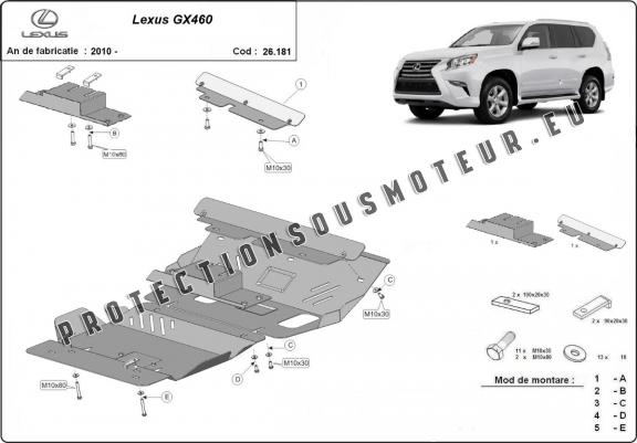 Cache sous moteur Lexus GX460