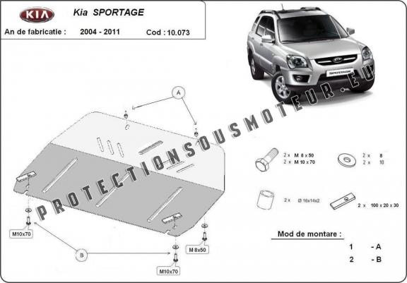 Cache sous moteur et de la boîte de vitesse Kia Sportage