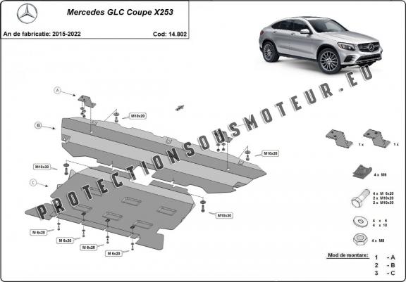 Cache sous moteur Mercedes GLC Coupe X253