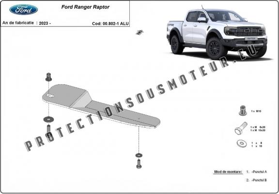 Cache de protection de filtre à carburant Ford Ranger Raptor - Aluminium