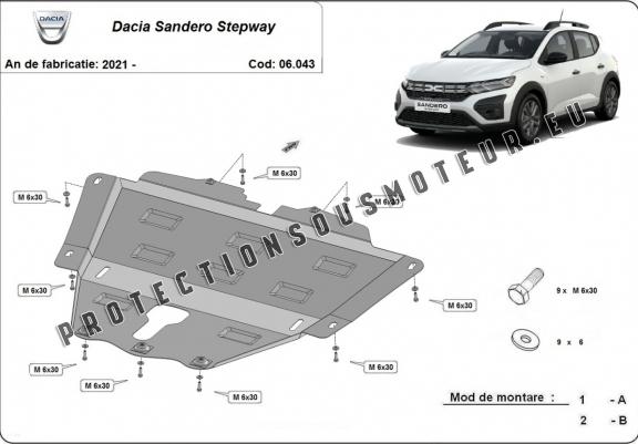 Cache sous moteur et de la boîte de vitesse Dacia Sandero 3 Stepway