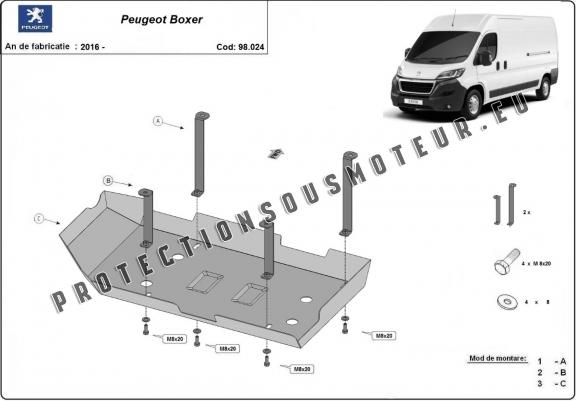 Cache de protection réservoir AdBlue Peugeot Boxer