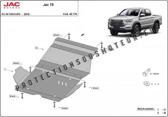 Cache Sous Moteur Jac T8- Aluminium