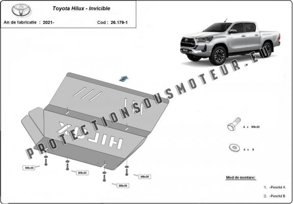 Cache de protection de radiateur Toyota Hilux Invincible