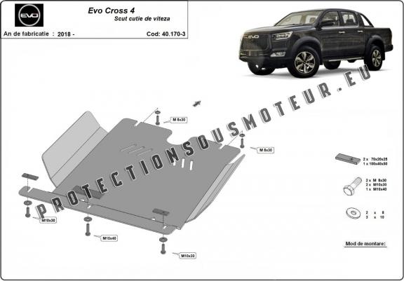 Cache de protection de la boîte de vitesse Evo Cross 4