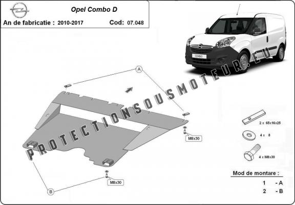 Cache sous moteur et de la boîte de vitesse Opel Combo