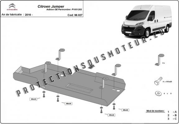 Cache de protection réservoir AdBlue Citroen Jumper