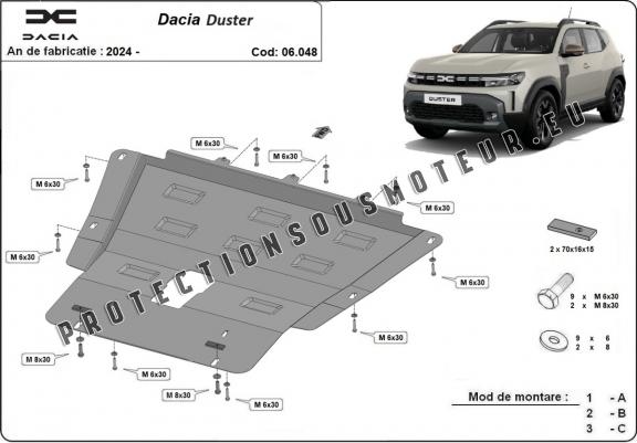 Cache sous moteur et de la boîte de vitesse Dacia Duster - 4x2