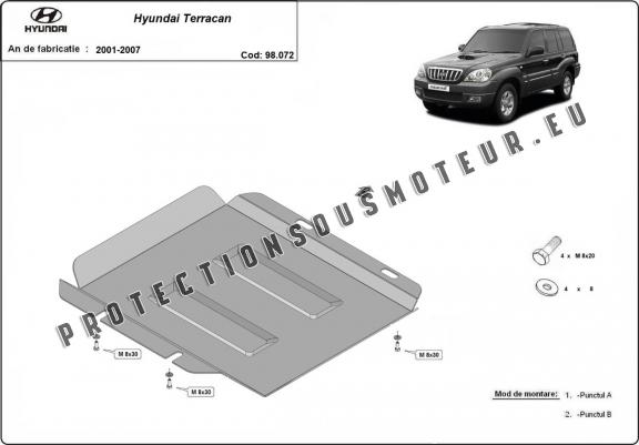 Cache de protection de boite de transfert Hyundai Terracan