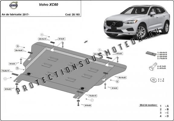 Cache sous moteur et de la boîte de vitesse  Volvo XC60