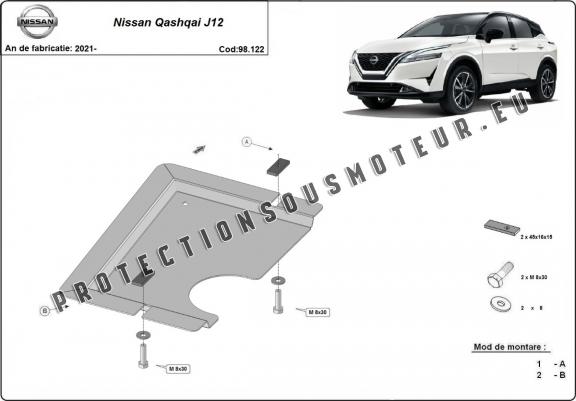 Cache de protection du différentiel  Nissan Qashqai J12