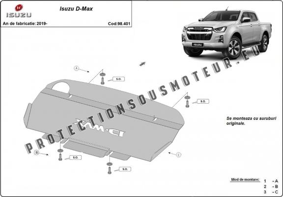 Cache de protection de radiateur Isuzu D-Max