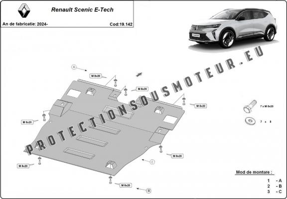 Cache sous moteur et de la boîte de vitesse Renault Scenic E-Tech