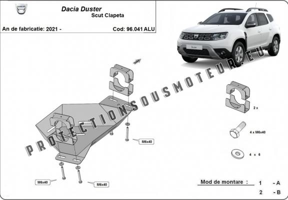 Cache de protection Vanne EGR Dacia Duster Aluminium