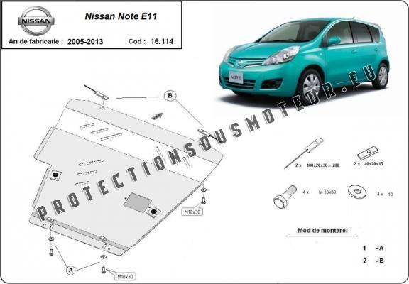 Cache sous moteur et de la boîte de vitesse Nissan Note